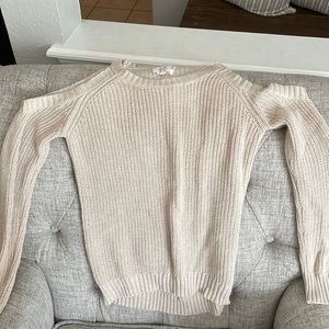 Cold shoulder sweater